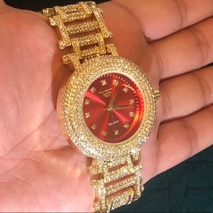14K Gold Plated Fully IcedOut Bling Bling Watch